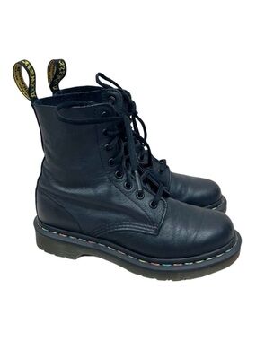 NWOT Dr. Martens 1460 Pascal Rainbow Stitch Soft Leather Combat Boots